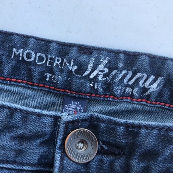 VINTAGE TOMMY HILFIGER MODERN SKINNY JEANS 12/31x27 😎 - Picture 2 of 11